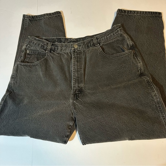 Vtg 90s Gitano Jeans High Rise Tapered Leg Black 18 short - Picture 2 of 8